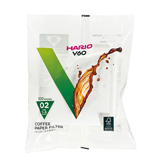 Hario Paper Filter V60 02 - White 100 Sheets